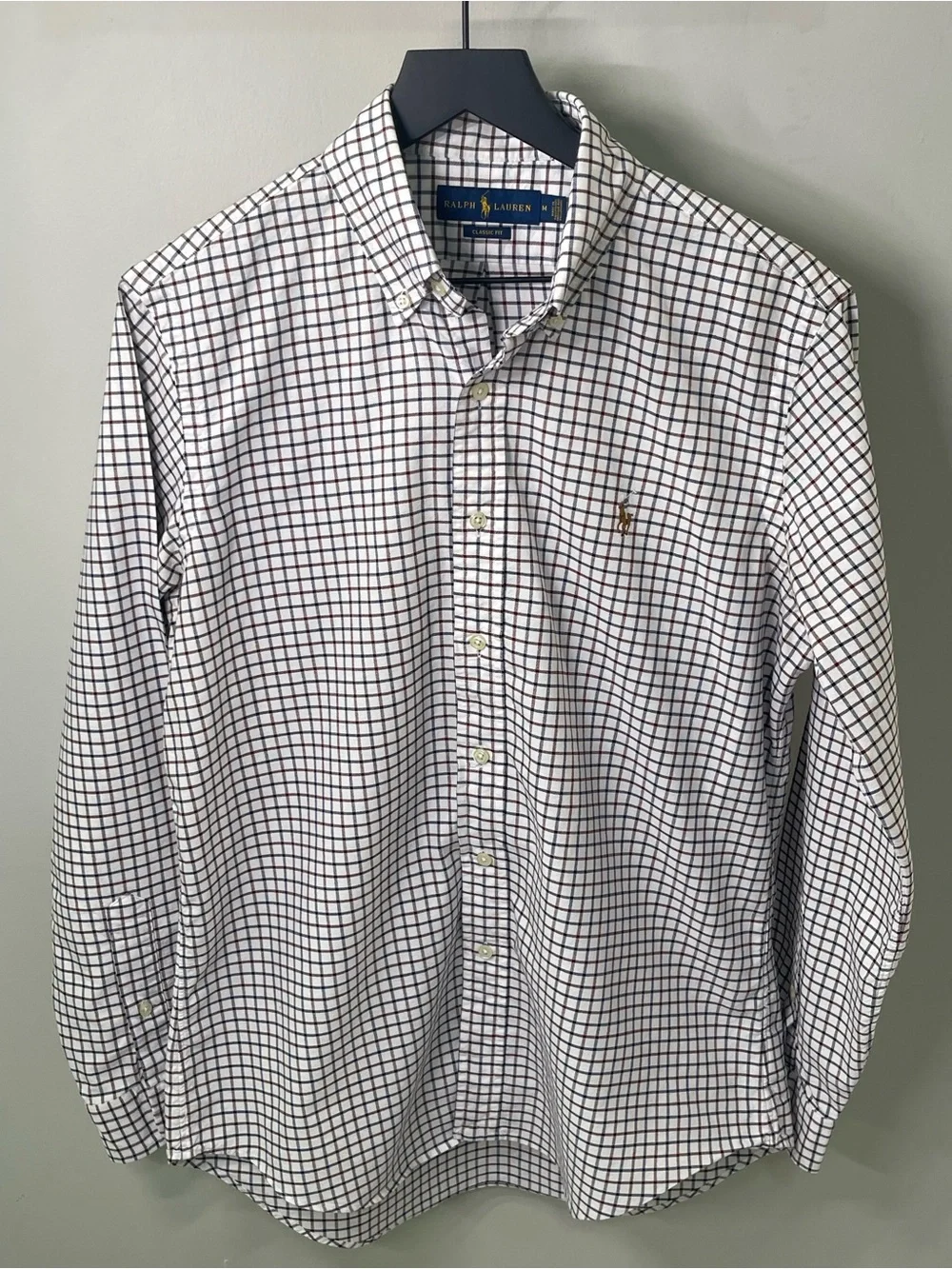 Polo by Ralph Lauren White Shirt with Navy Check